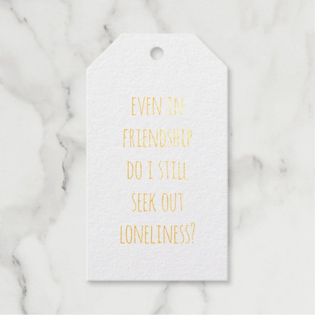Even In Friendship Foil Gift Tag (Front)