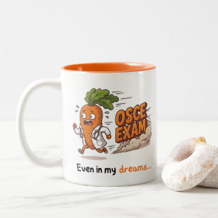 Even In My Dreams Funny Dr Carrot Medical Student Two-Tone Coffee Mug