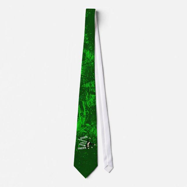 Even Monkeys Motivational Humour Tie (Front)