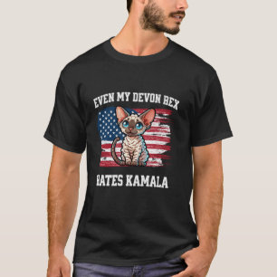 Even My Devon Rex Cat Hates Kamala Election Republ T-Shirt