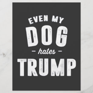 Even My Dog Hates Trump Anti Humour Flyer