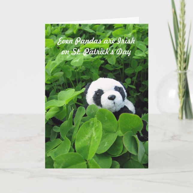 Even Pandas are Irish Holiday Card (Front)