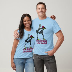 Even Penguins Love Baseball T-Shirt