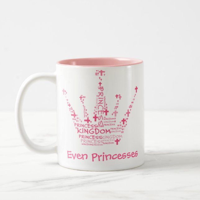 Even Princesses Need Coffee Two-Tone Coffee Mug (Left)