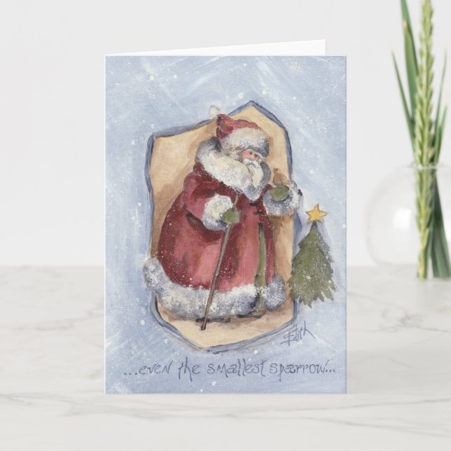 EVEN THE SMALLEST SPARROW HOLIDAY CARD (Front)