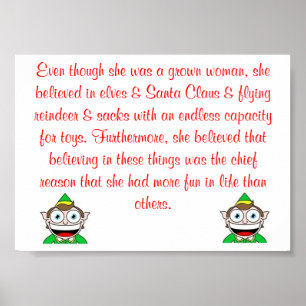 Even though She Believed in Elves Poster