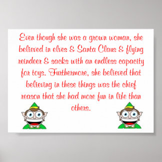 Even though She Believed in Elves Poster