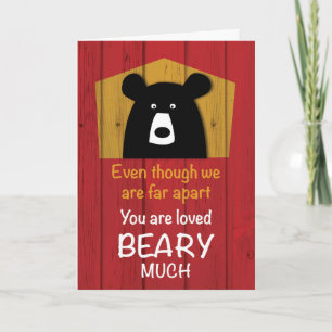 Even We Are Far Apart, Valentine Bear Wishes on Re Holiday Card