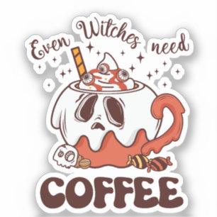 Even Witches Need Coffee – Cute Ghost