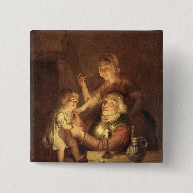 Evening 15 Cm Square Badge (Front)