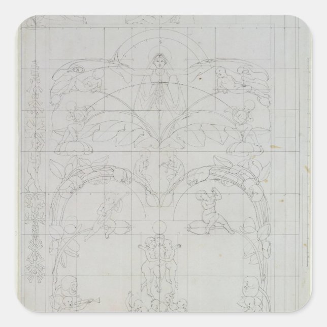 Evening, 1803 square sticker (Front)