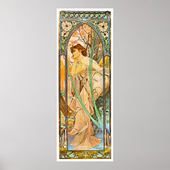 Evening, Alphonse Mucha Poster (Front)