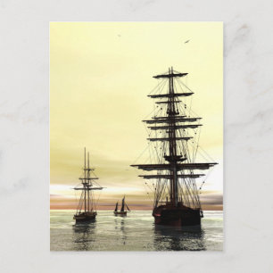 'Evening at Anchor' Postcard