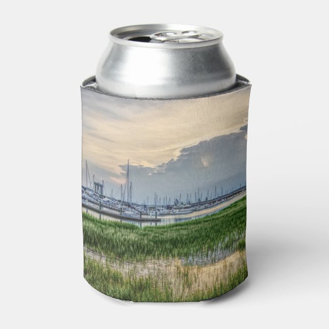 Evening At Charleston Harbour Can Cooler (Can Front)