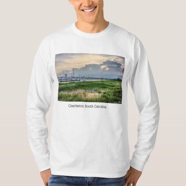 Evening At Charleston Harbour T-Shirt (Front)