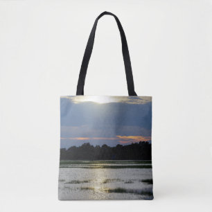 Evening At Folly River Tote Bag