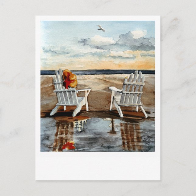 Evening at the Beach Postcard (Front)