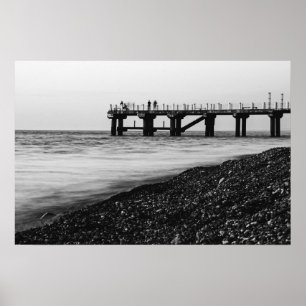 Evening at the beach poster