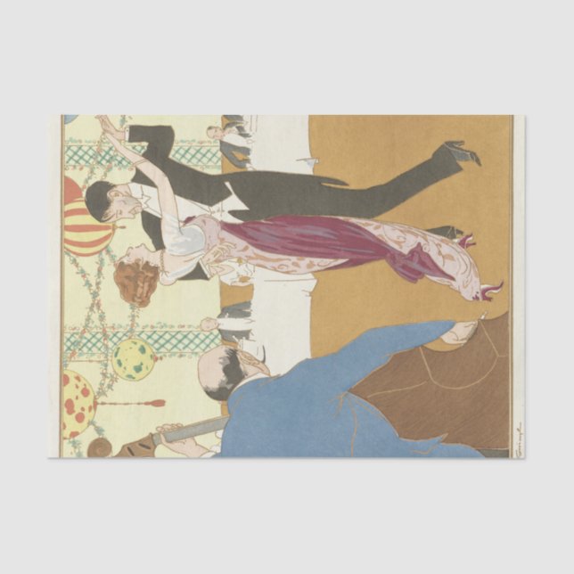 Evening Attire 1914 by Ludwik Strimpl Tissue Paper (Front)