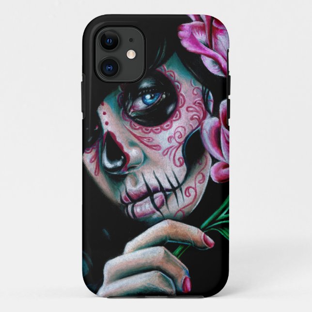 Evening Bloom Sugar Skull Girl Case-Mate iPhone Case (Back)