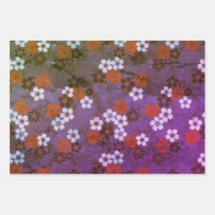Evening Blossoms Wrapping Paper Sheet
