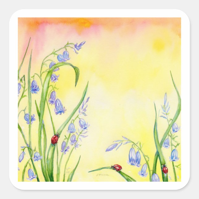 "Evening Bluebells" Sticker (Front)