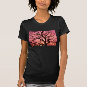 Evening Blush Tree Silhouette T-Shirt