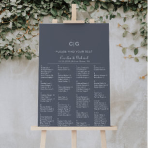 Evening Boho Alphabetical Wedding Seating Chart