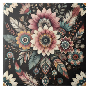 Evening Boho Blooms Tile