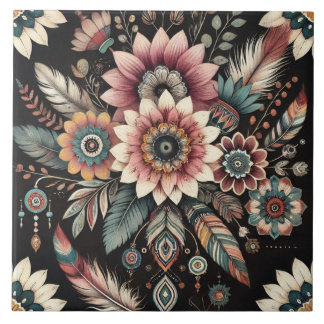 Evening Boho Blooms Tile