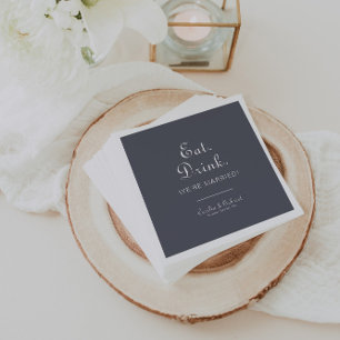 Evening Boho Eat Drink We're Married Wedding  Napkin