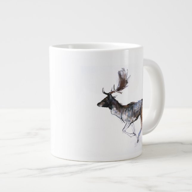Evening Buck Large Coffee Mug (Front Right)