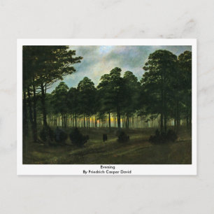 Evening By Friedrich Caspar David Postcard