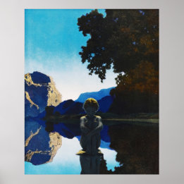 Evening, by Maxfield Parrish Poster