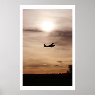 Evening Cessna 182 Poster