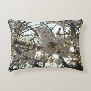 Evening Cherry Blossoms II Spring Sunset Decorative Cushion