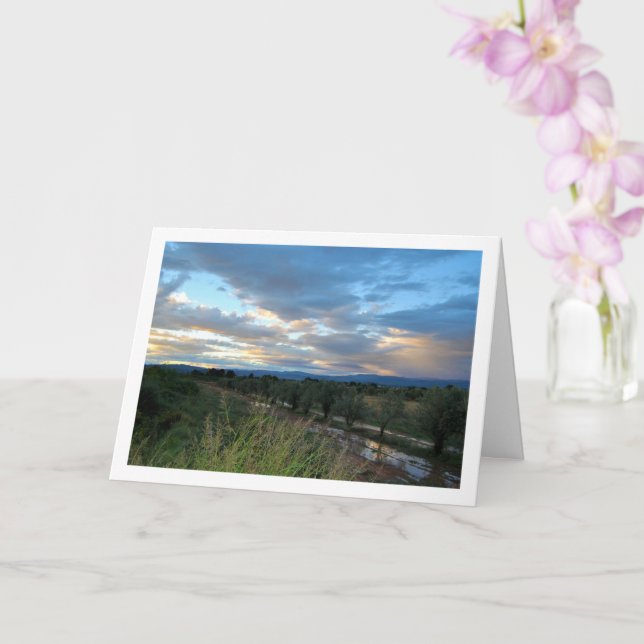 Evening Country Sky Landscape Card (Orchid)