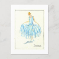 Evening Dress Sketch by Bernard et C.ie 1928