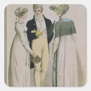 Evening Dresses for illustration Square Sticker