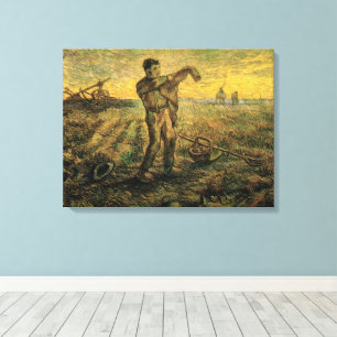 Evening - End of the Day by Vincent van Gogh Canvas Print