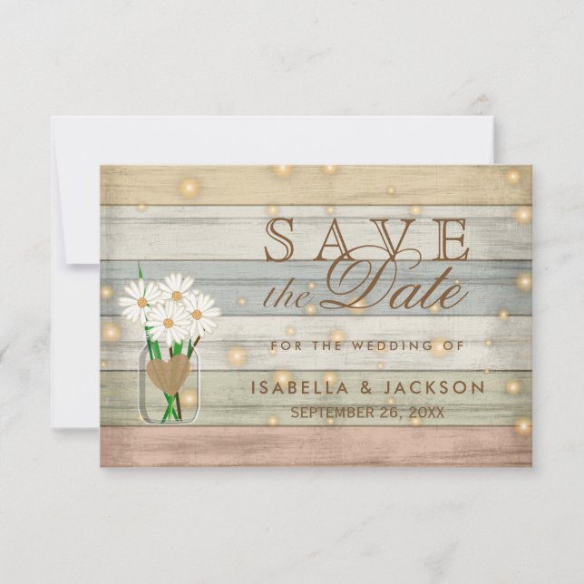 Evening Firefly Save the Date Design (Front)