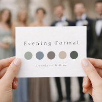 Evening Formal Attire Card. Minimal Luxury Palette
