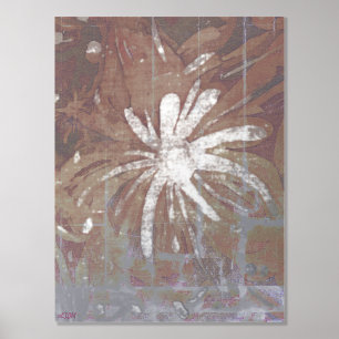 Evening Garden Batik Silver Foil Print