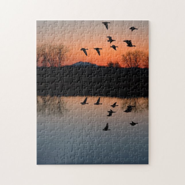 Evening Geese Jigsaw Puzzle (Vertical)
