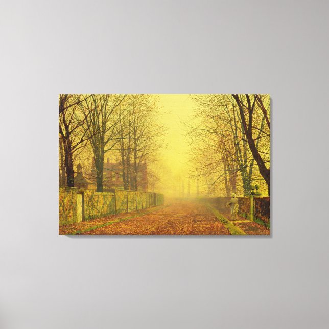 Evening Glow, c.1884 (oil on canvas) Canvas Print (Front)