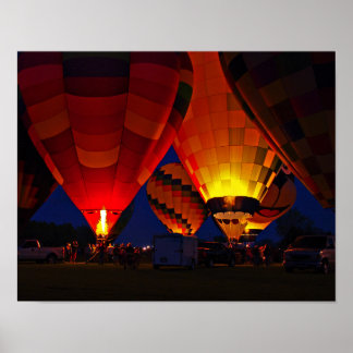 Evening Glow Hot Air Ballon Fine Art Poster
