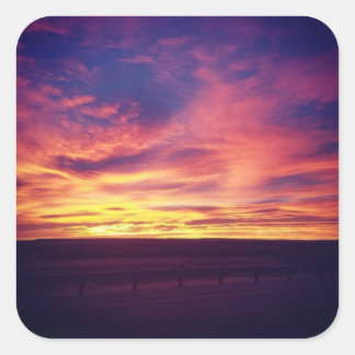 Evening Glow Square Sticker