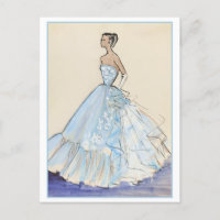 Evening Gown Fashion Design Sketch