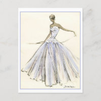 Evening Gown Fashion Design Sketch