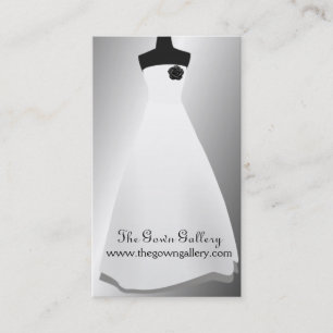 Evening Gowns Wedding Dress Bridal Shop Business Card